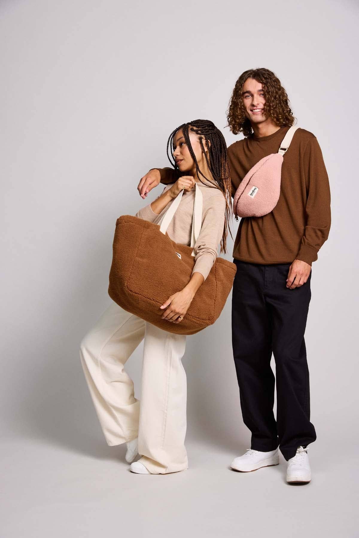 Hindbag Sasha Teddy Fanny Pack, Powder Pink