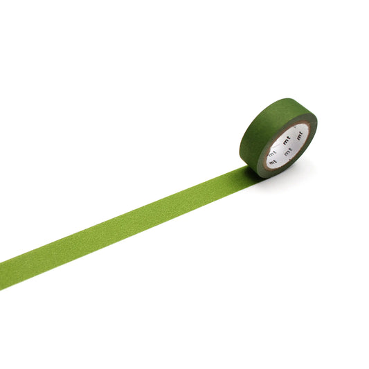 Mt masking tape Mt Basic Matte 15mm Washi Tape, Olive Green