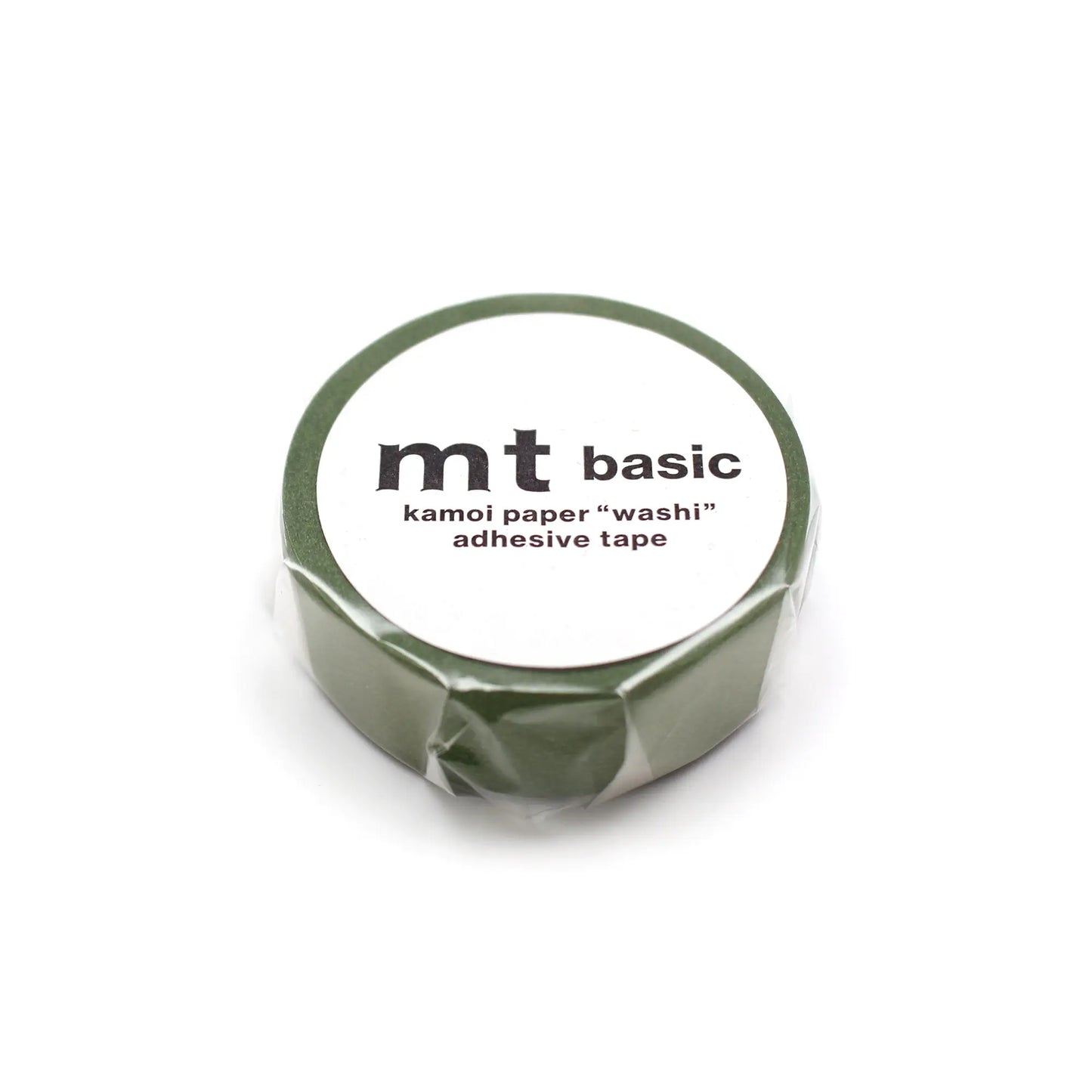 Mt masking tape Mt Basic Matte 15mm Washi Tape, Olive Green