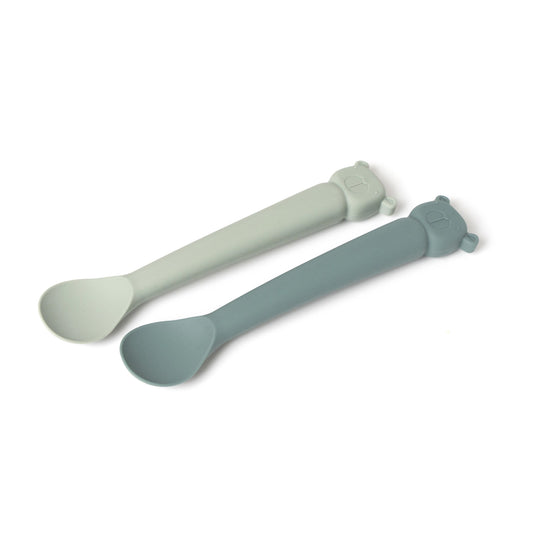 The Cotton Cloud Ergonomic Silicone Spoon Set Lili, Iceberg