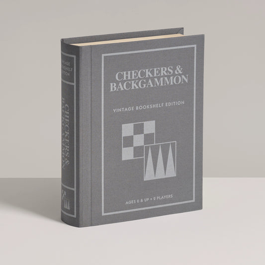 WS Game Company Vintage Bookshelf Edition, Checkers & Backgammon