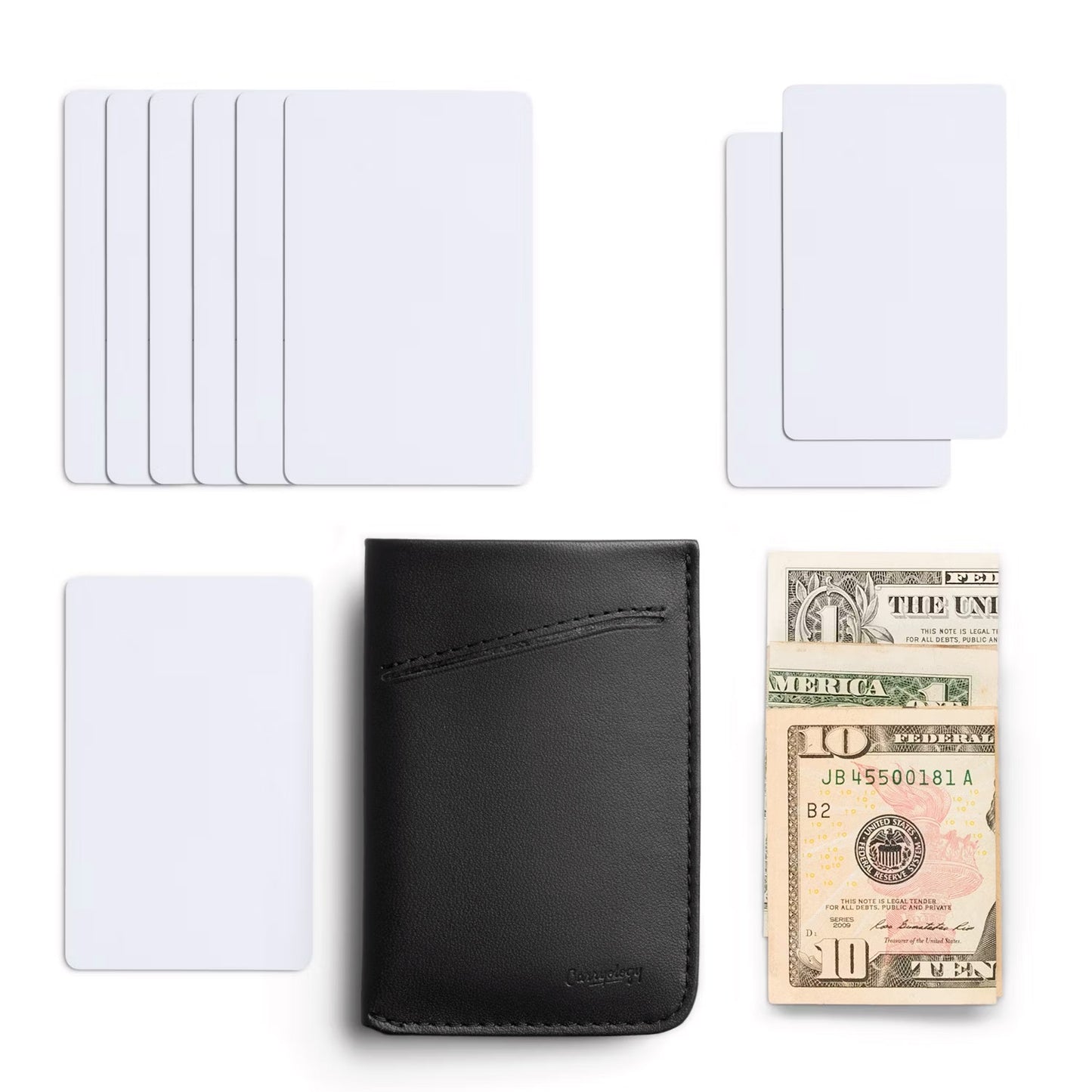 Bellroy Card Sleeve (2nd Edition) Carryology Essentials Edition, Black Ash