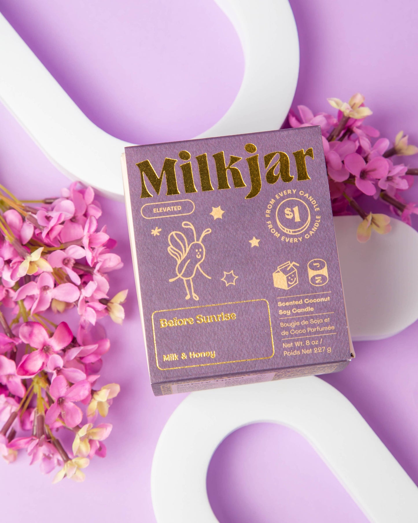 Milk Jar Candle Co. Before Sunrise - Milk & Honey Coconut Soy, 8oz