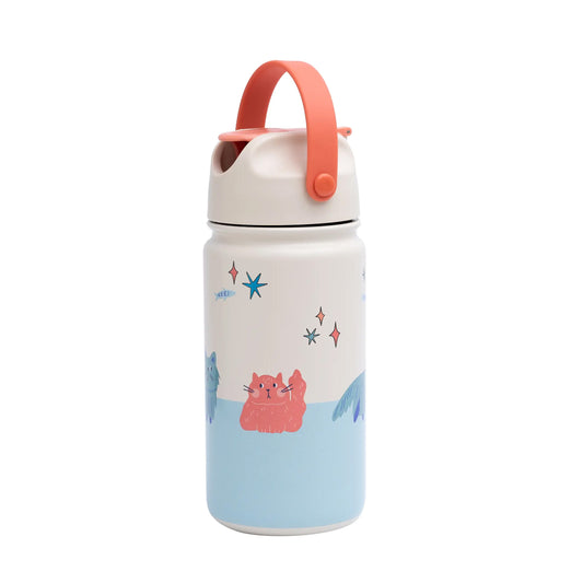 The Cotton Cloud Stainless Steel Bottle, Meowtiful Cats