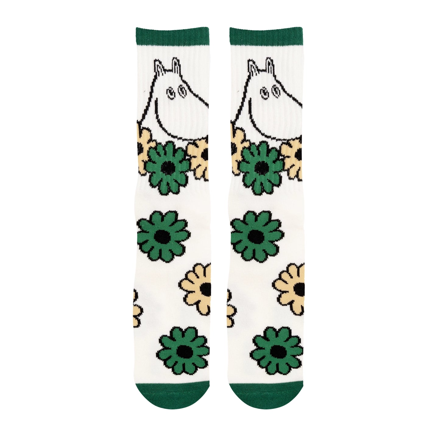 Nordicbuddies Moomintroll Men's Retro Socks, Flowers