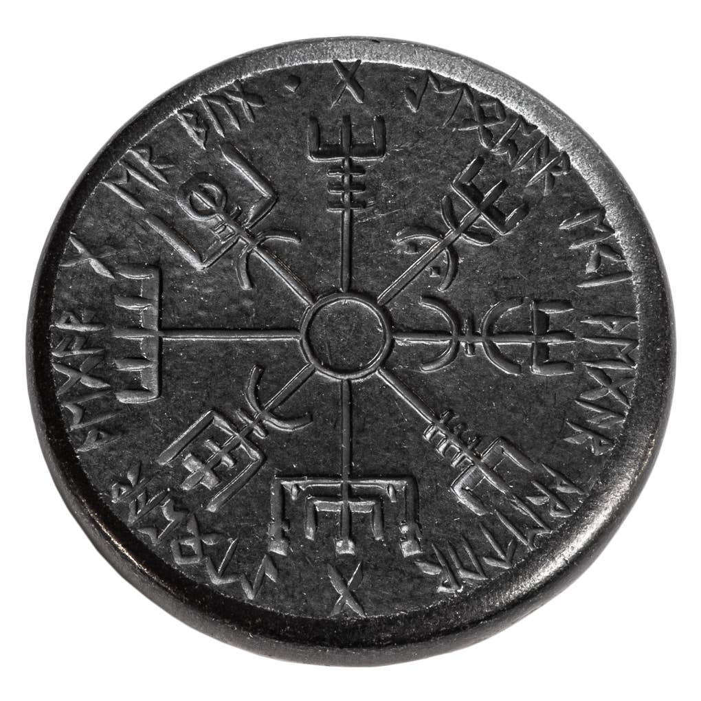 Shire Post Mint Norse Dual Stave in Iron, Vegvisir and Helm of Aw