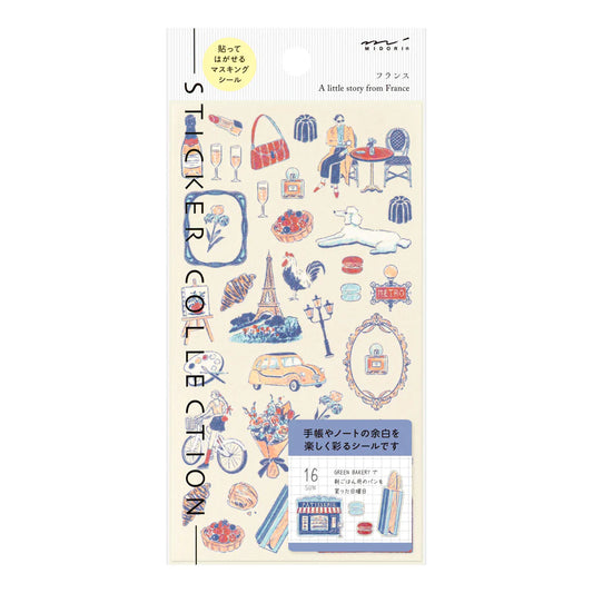 Midori Sticker, French Motifs