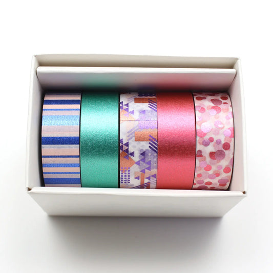 Mt masking tape Mt Gift Box set of 5 15 mm Washi Tape, Bright