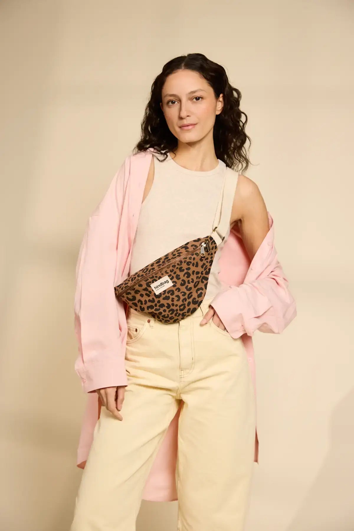 Hindbag Olivia fanny pack, Leopard Cinnamon
