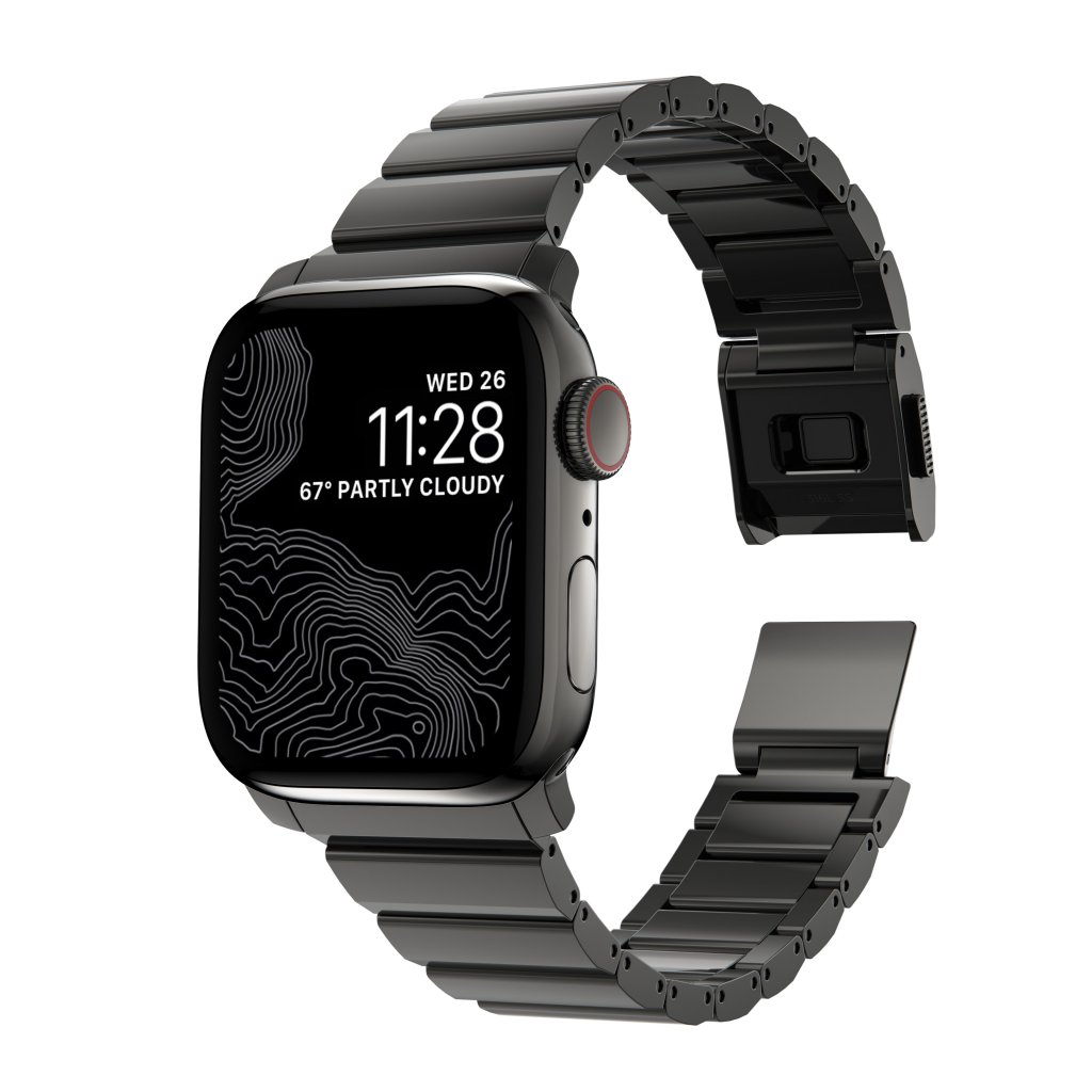 Nomad Steel Band Apple Watch 41/40mm/38mm, Graphite