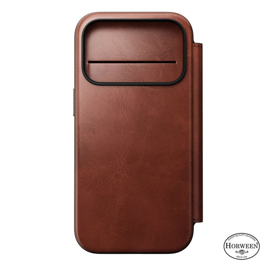 Nomad Horween Leather Folio iPhone 17 Pro, Olde Dublin