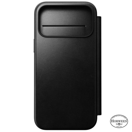 Nomad Horween Leather Folio iPhone 17 Pro Max, Black
