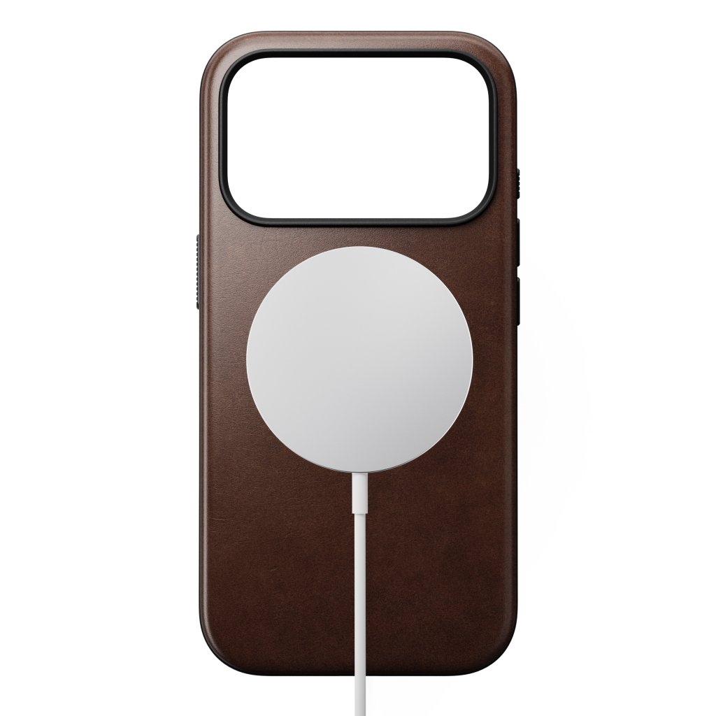 Nomad Modern Horween Leather Case iPhone 17 Pro, Rustic Brown