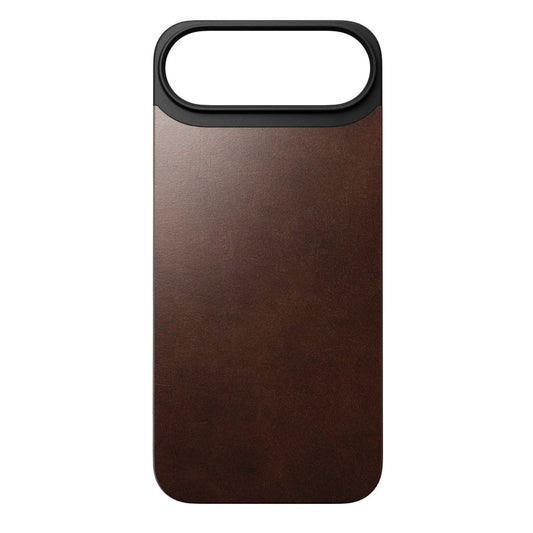 Nomad Magnetic Horween Leather Back MagSafe iPhone 17 Air, Rustic Brown