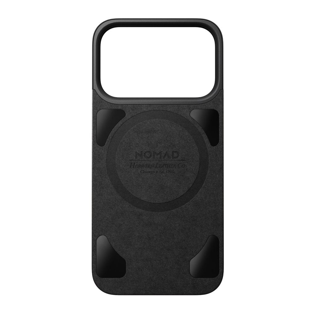 Nomad Magnetic Horween Leather Back MagSafe iPhone 17 Pro, Black