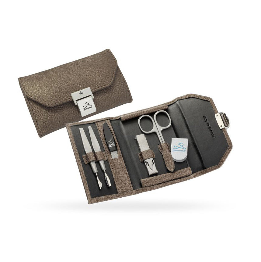 Premax 5-piece manicure set Elegance line, Brown