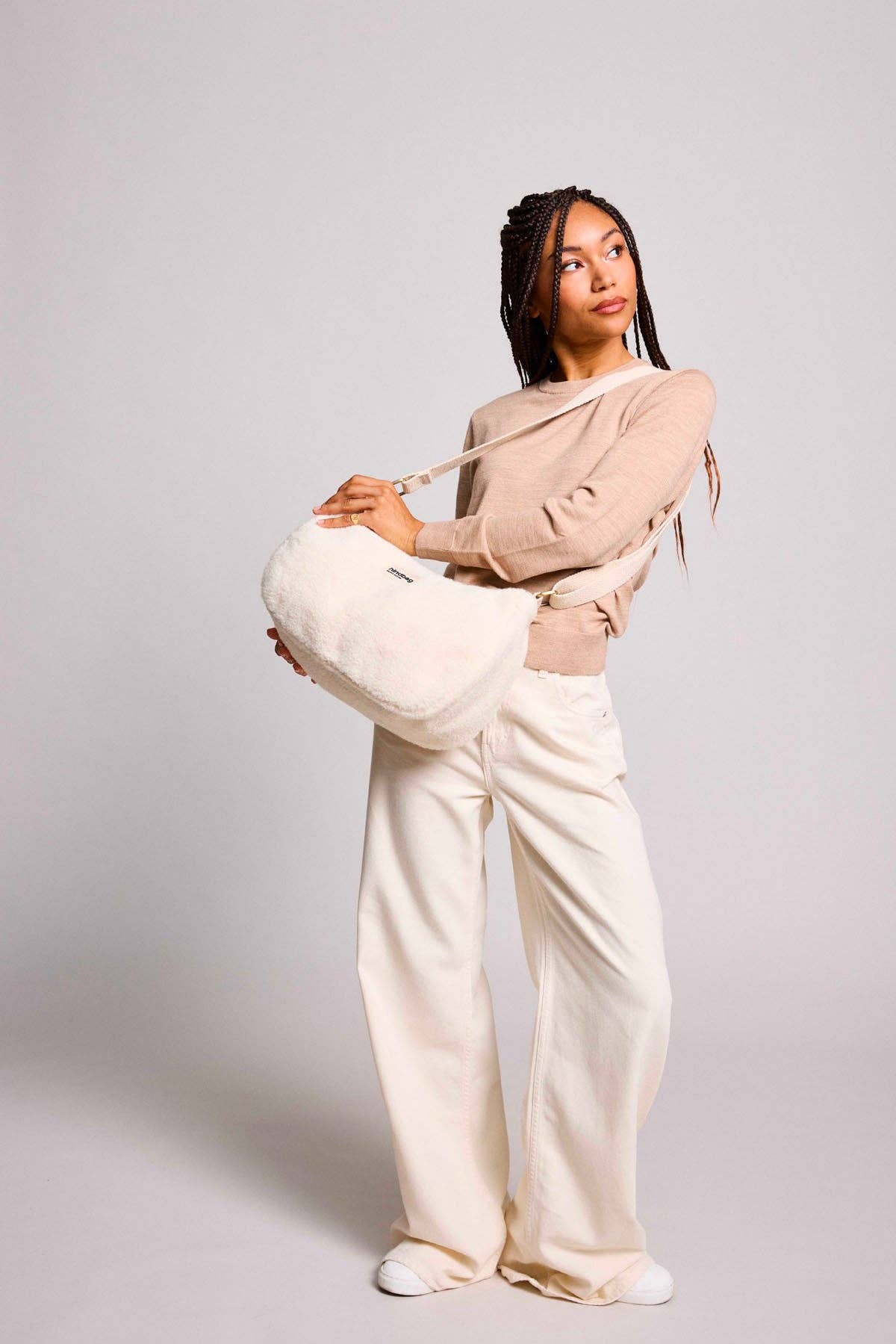 Hindbag Rosa Teddy Bag, White