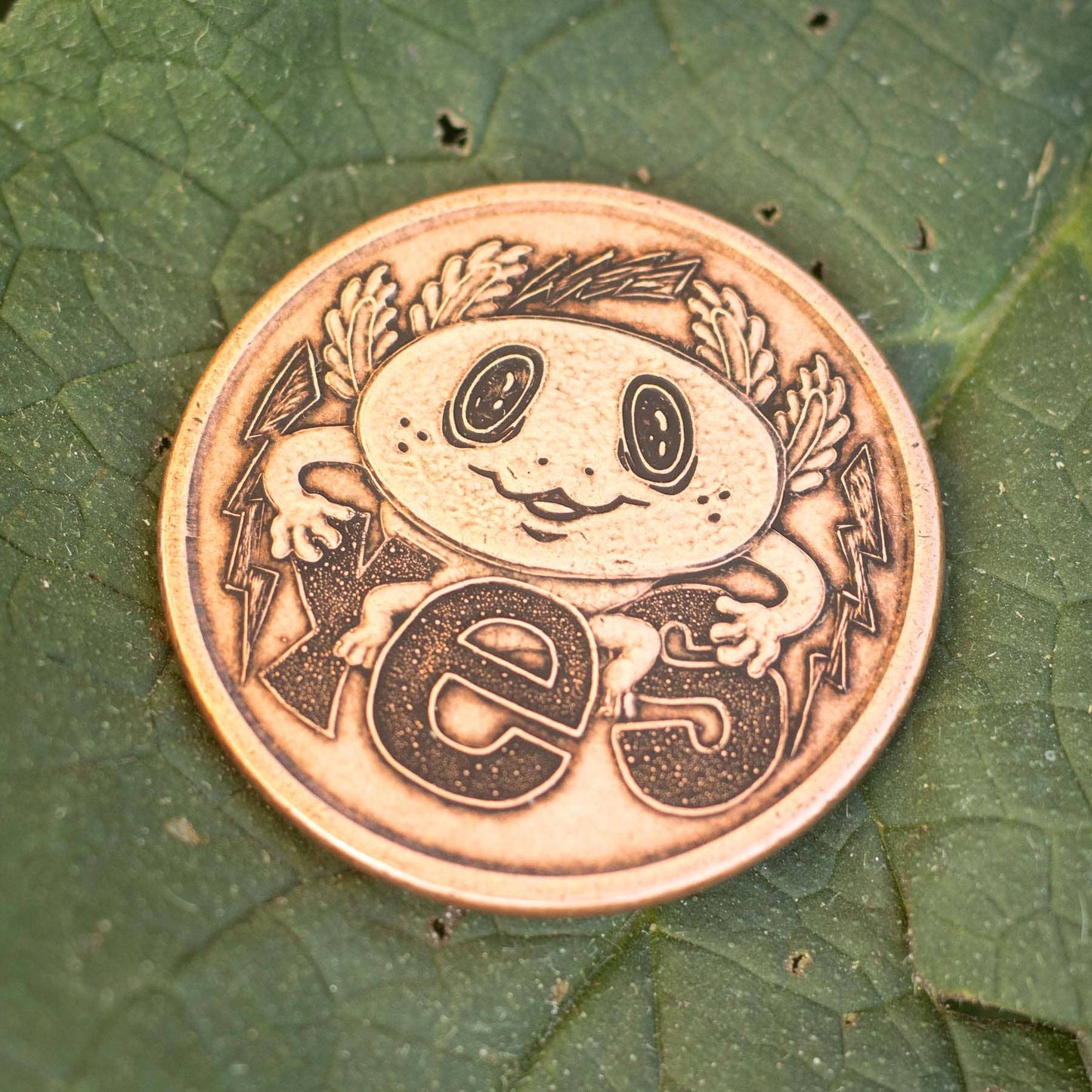 Shire Post Mint Axolotl Decision Maker Coin in Solid Copper
