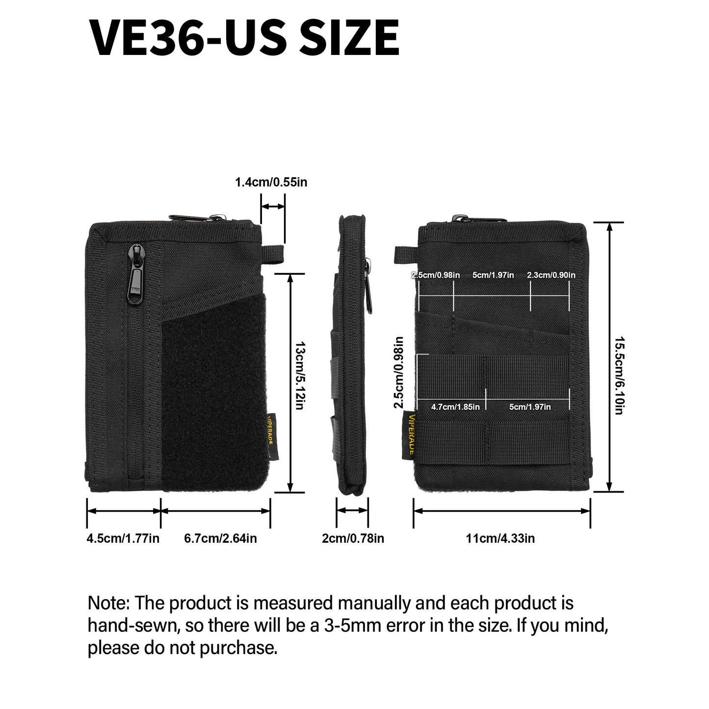 Viperade VE36 Pocket Organizer, VE36-US (Zipper from top to side), Spicy Pattern