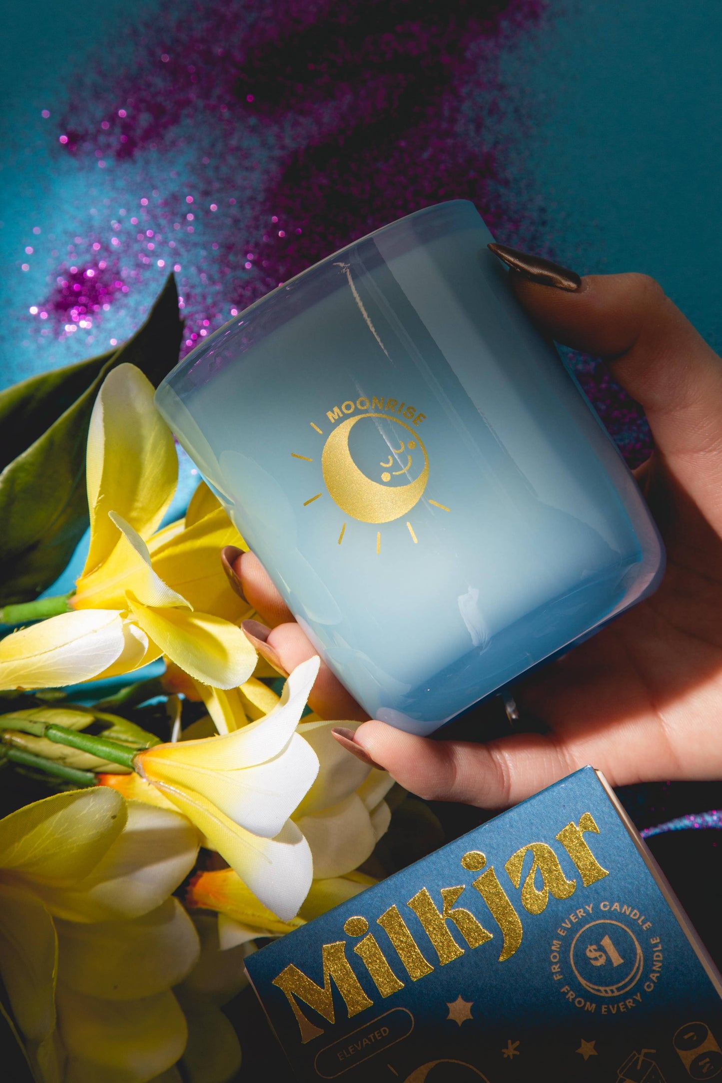 Milk Jar Candle Co. Moonrise - Neroli & Plum Coconut Soy, 8oz