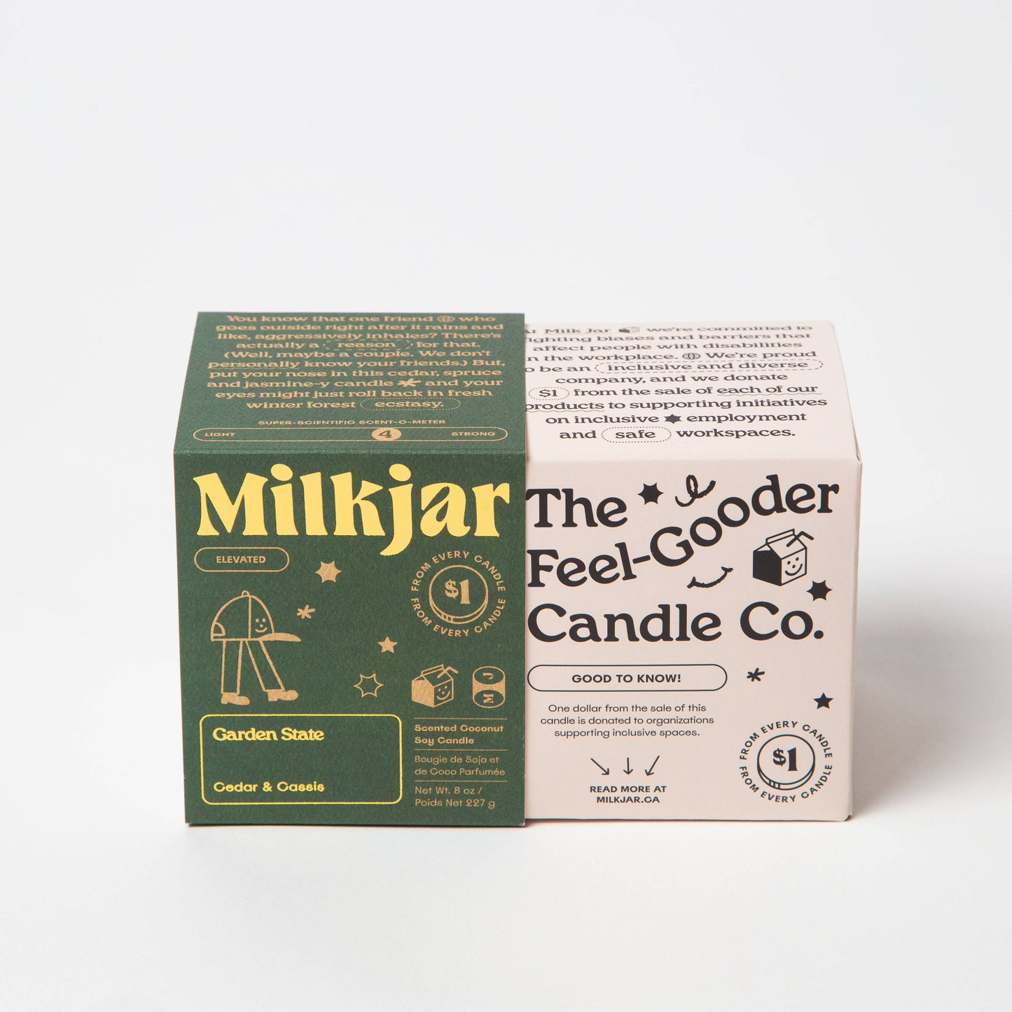 Milk Jar Candle Co. Garden State - Cedar & Cassis Coconut Soy, 8oz