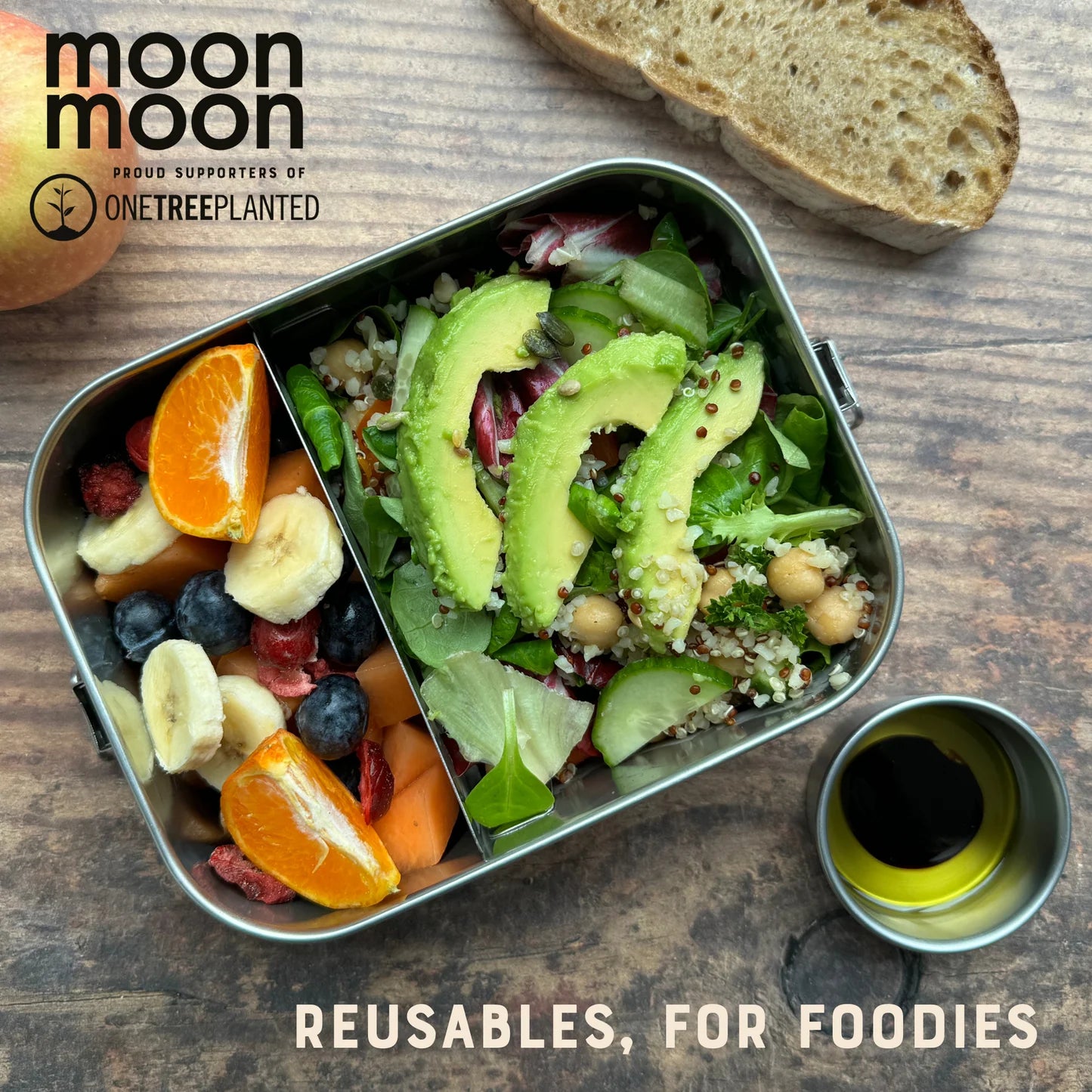 Moonmoon Stainless Steel Lunch Box, Small 0.8L