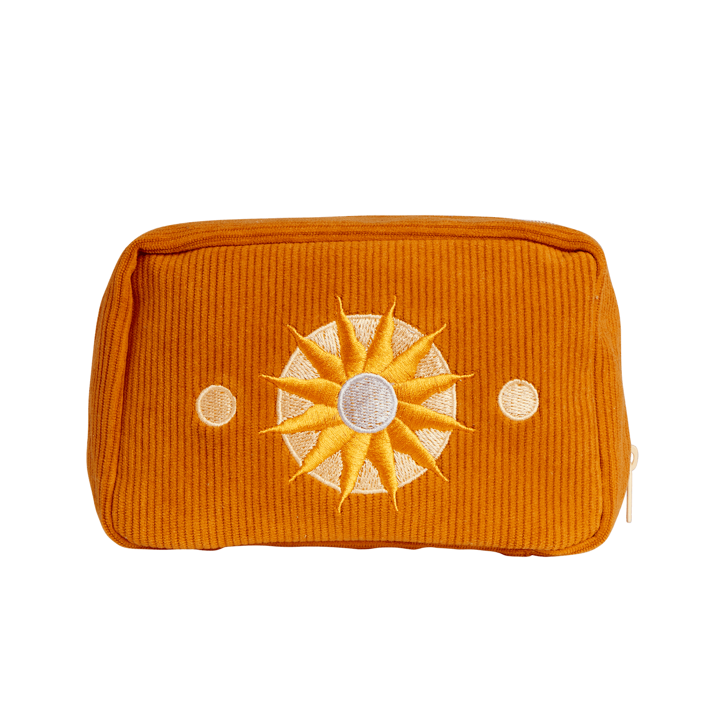 Cai & Jo Corduroy Makeup Bag, Burnt Orange