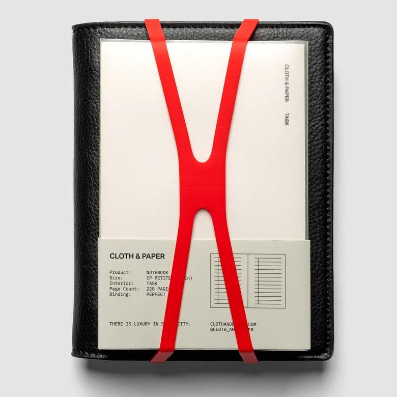 Cloth & Paper Planner Closure Bands, Rouge & Concrete