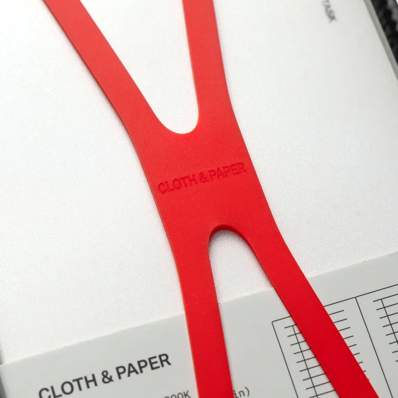 Cloth & Paper Planner Closure Bands, Rouge & Concrete