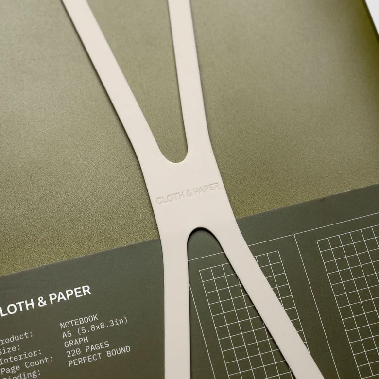 Cloth & Paper Planner Closure Bands, Rouge & Concrete