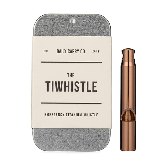 Daily Carry Co TiWhistle Titanium Emergency Whistle, Rose Gold