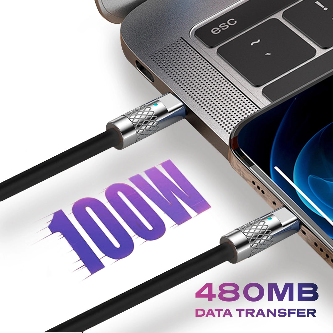 Statik® TsumoCharge 100 W USB-C To USB-C Cable 2 m, Black