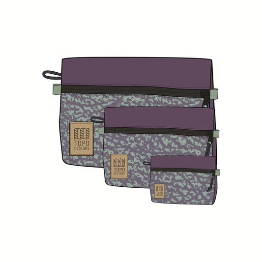 Topo Designs Accessory Bag Bundle, Loganberry / Crackle