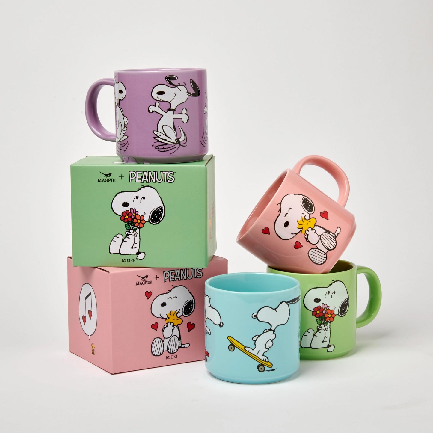 Magpie Peanuts Mug, Happy Dance