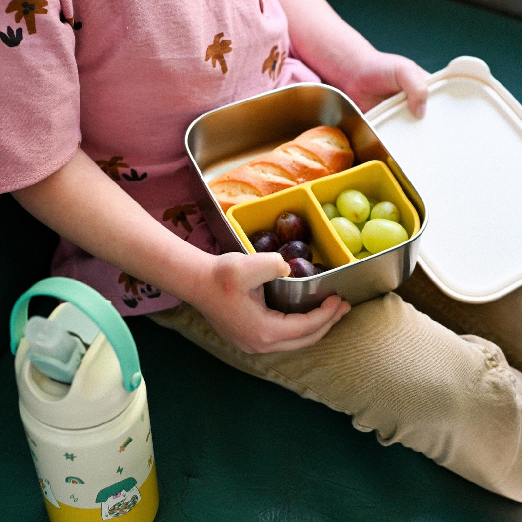 The Cotton Cloud Stainless Steel Lunchbox with Removable Compartments, Confetti