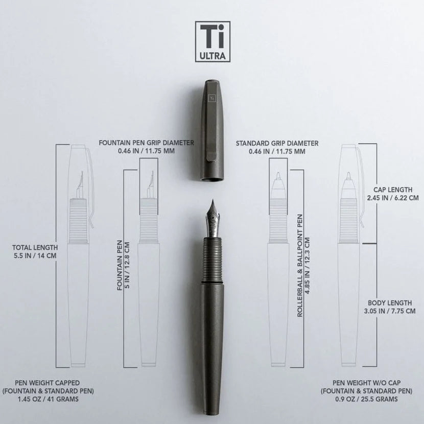 Big i Design Ti Ultra Pen, Stonewashed