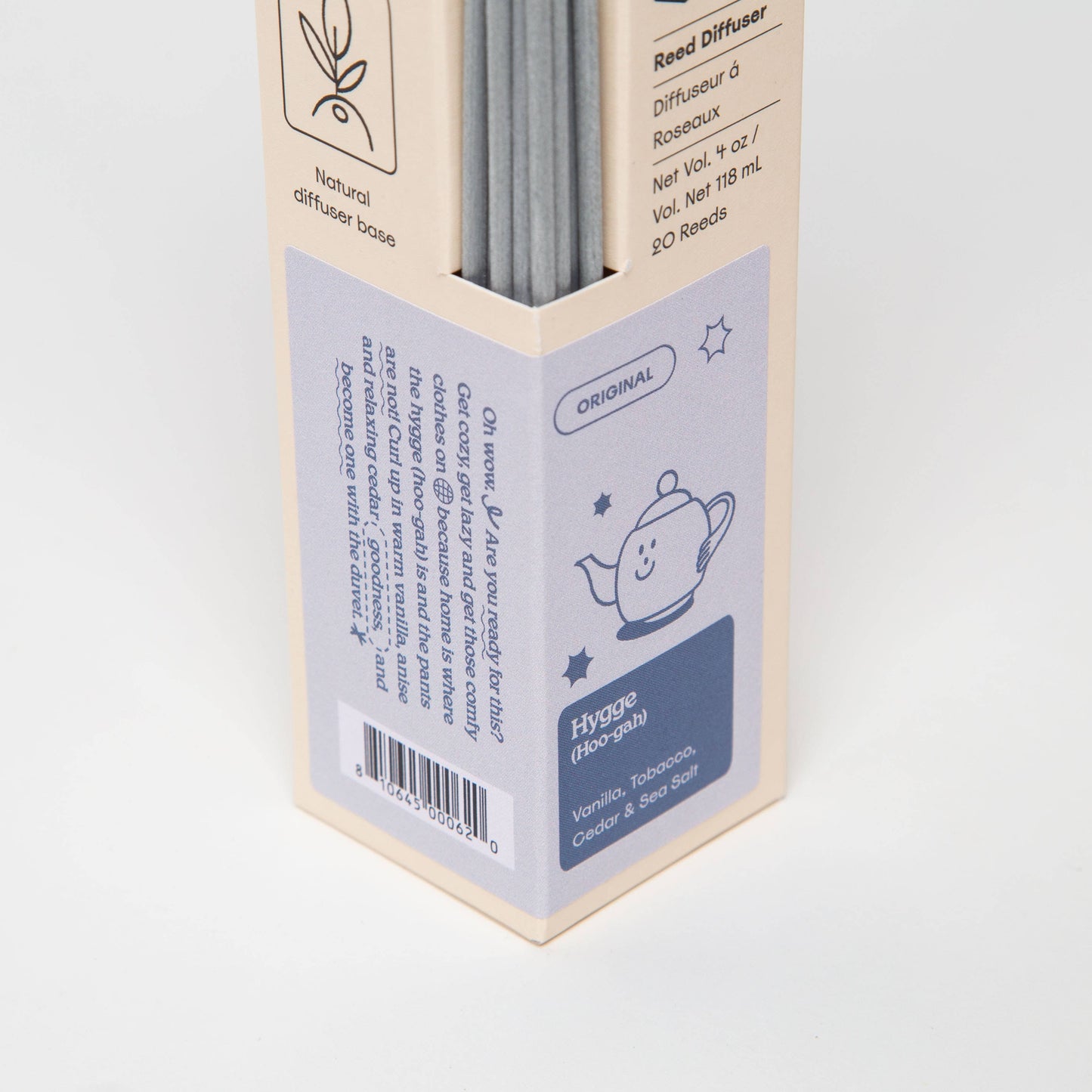 Milk Jar Candle Co. Hygge - Vanilla, Tobacco & Sea Salt Reed Diffuser, 4oz