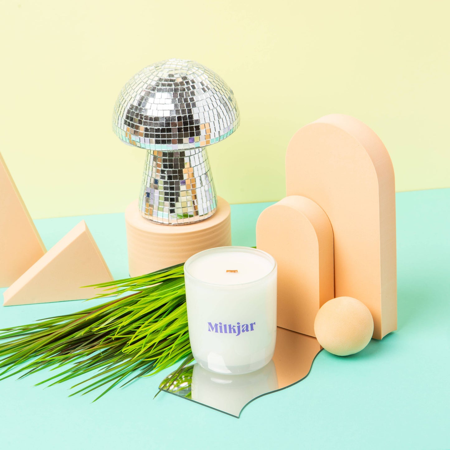 Milk Jar Candle Co. Bohemia - Lemongrass, Lavender & Sage Coconut Soy, 8oz