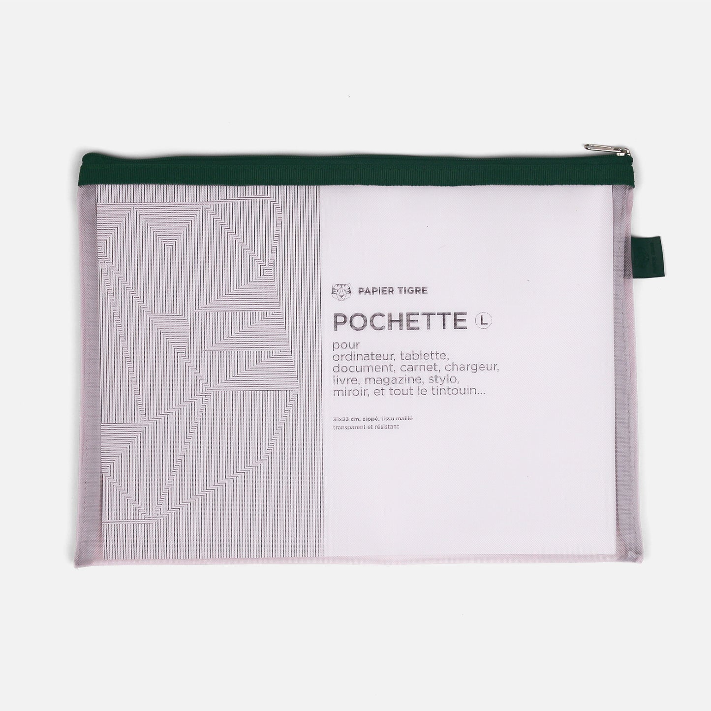 Papier Tigre Mesh Pocket L, Pink