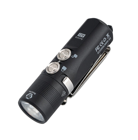 RovyVon Aurora A23 (G2) USB-C Compact EDC Flashlight 6500K, Black