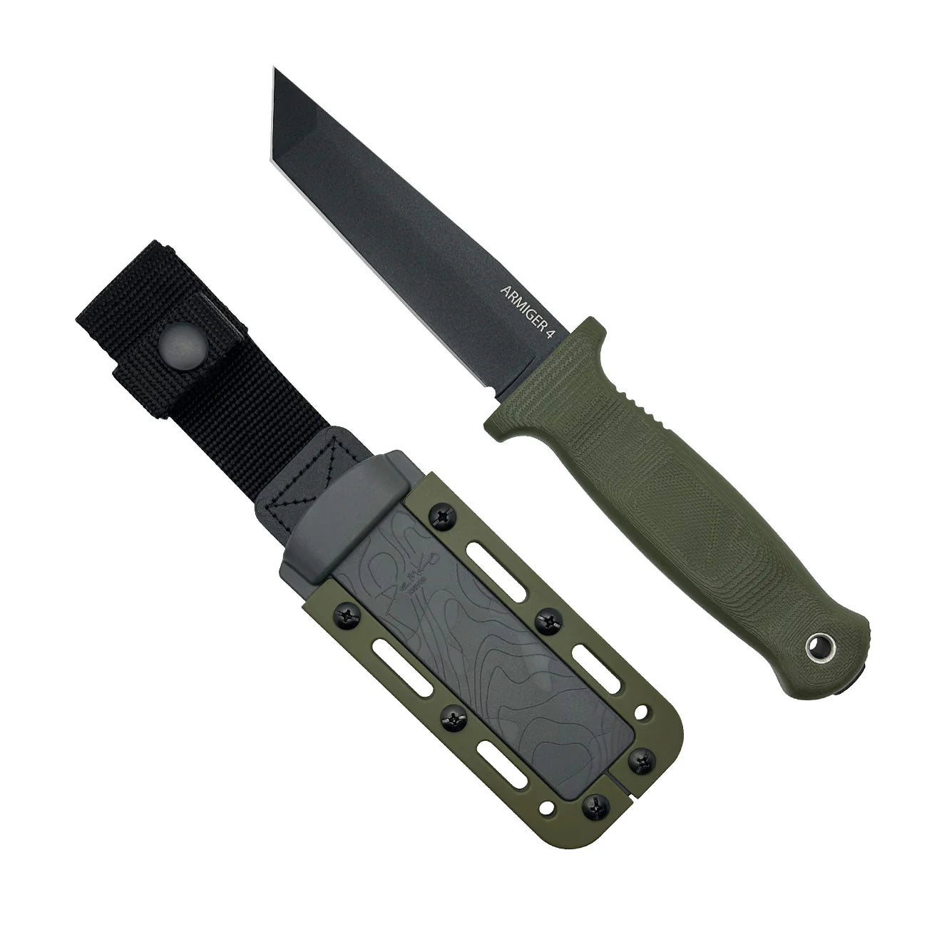 Demko Knives Armiger® 4 - Tanto, OD Green