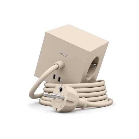 Avolt Square 1 Skjøteledning USB-C 3M (30W), Nomad Sand