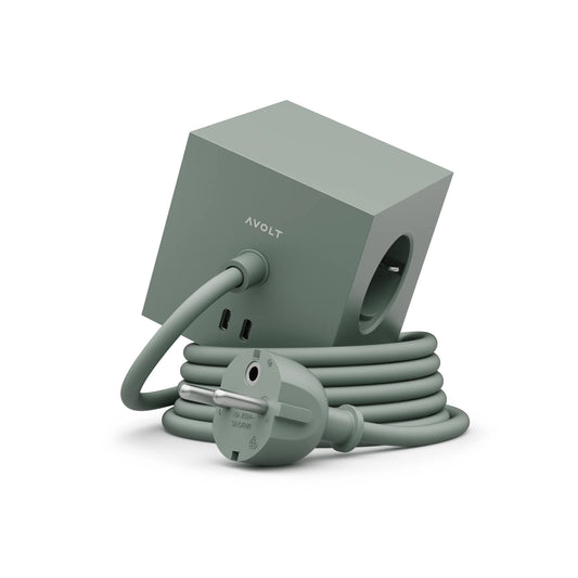 Avolt Square 1 Skjøteledning USB-C 3M (30W), Oak Green