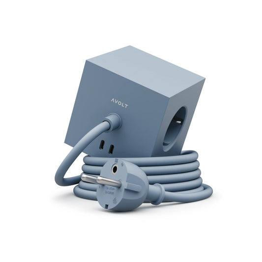 Avolt Square 1 Skjøteledning USB-C 3M (30W), Shark Blue