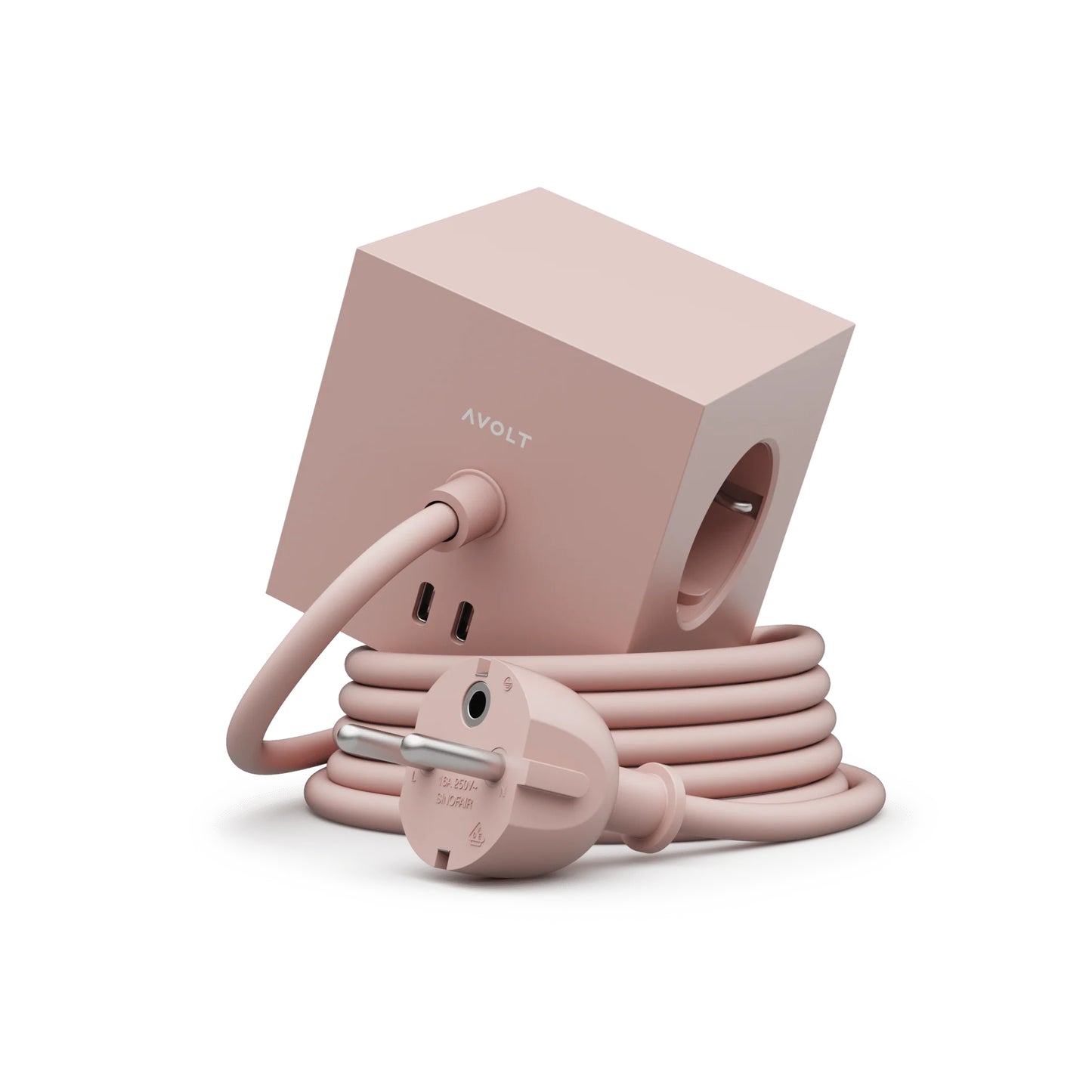 Avolt Square 1 Skjøteledning USB-C 1.8M (30W), Old Pink