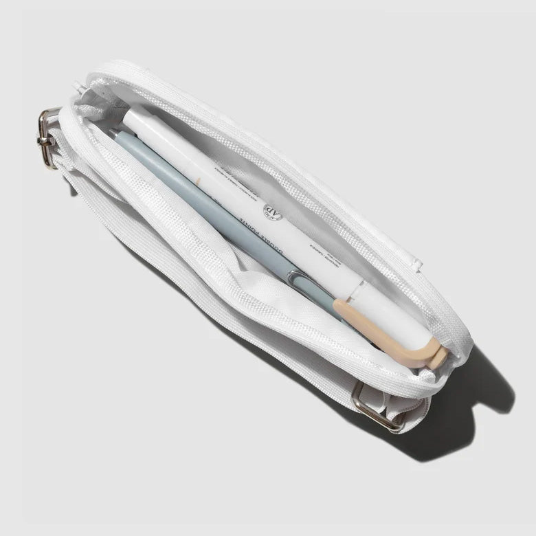 Cloth & Paper Adjustable Notebook Pouch Pen Holder, Le Blanc