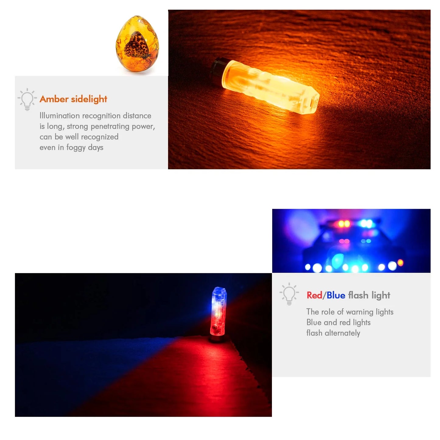 RovyVon Aurora A8 Flashlight 6500K, Amber/Red/Blue