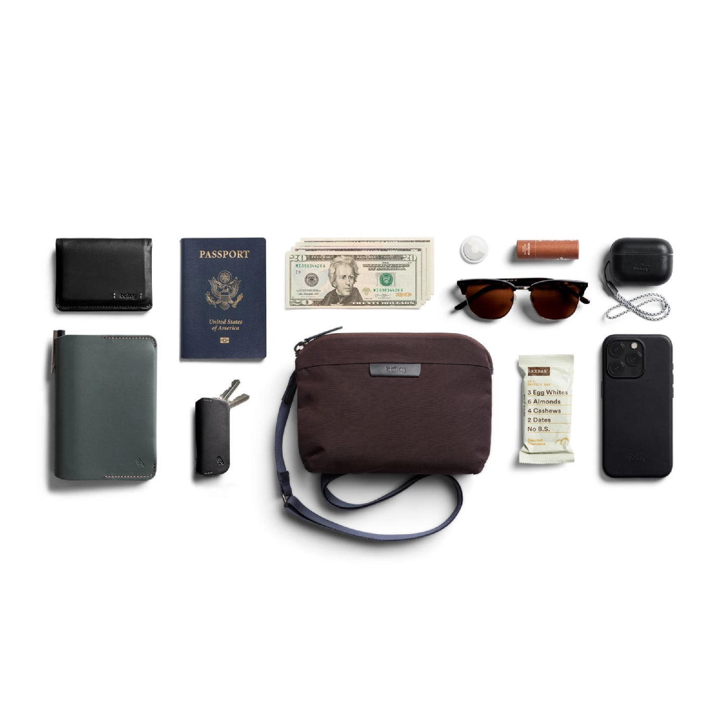 Bellroy Tokyo Side Bag 1L, Deep Plum