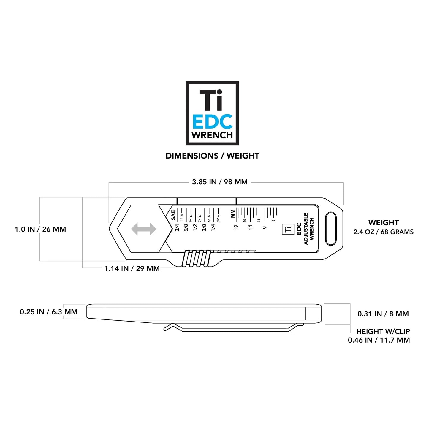 Big i Design Ti EDC Wrench 