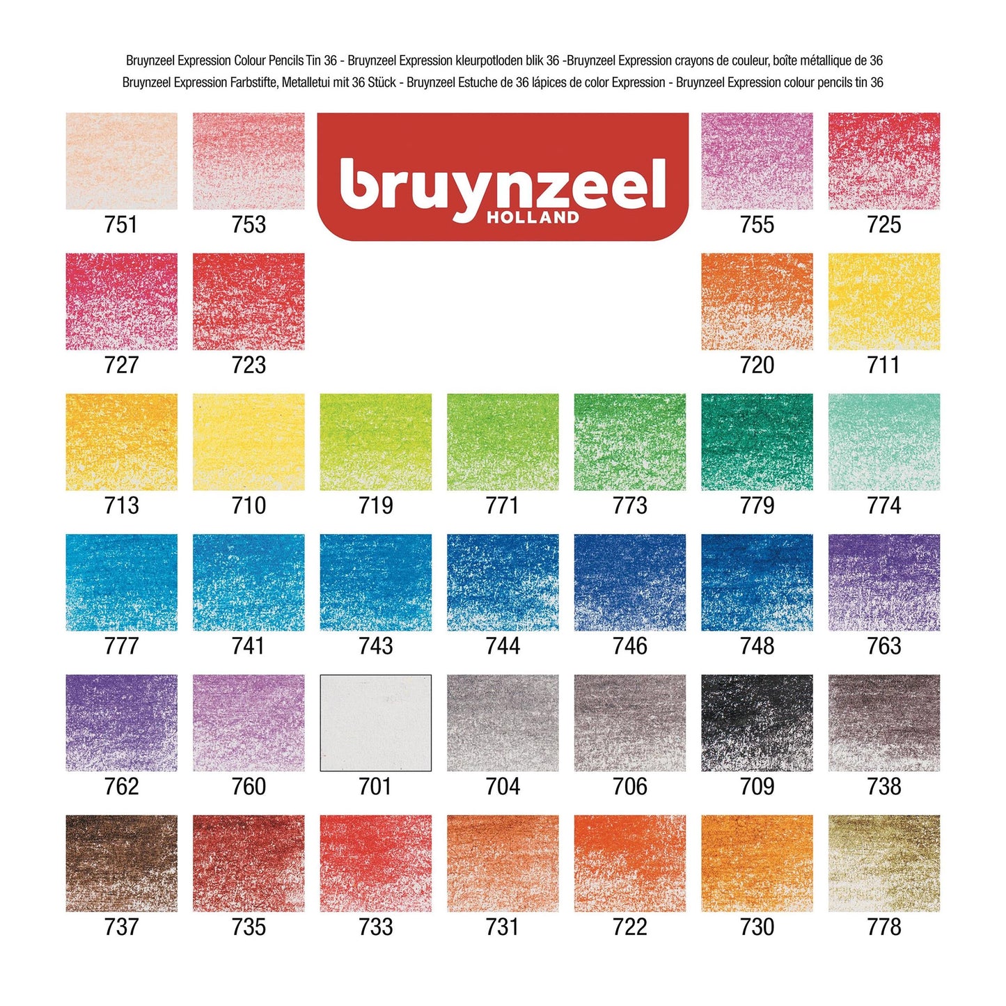 Bruynzeel Expression Fargeblyanter, 36-sett